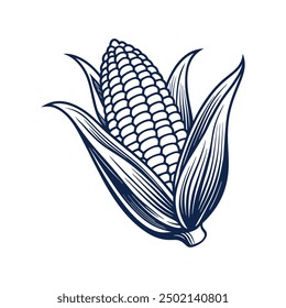 Flat corn Vector art Illustration