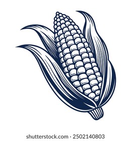 Flat corn Vector art Illustration