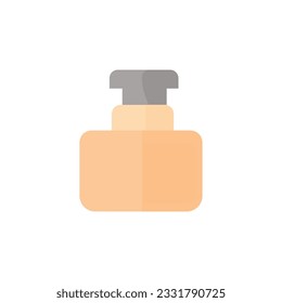 Flat cosmetic bottle icon isolated on white background