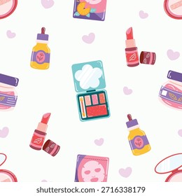 Ilustração de padrão liso cosmético sem emenda