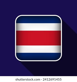 Flat Costa Rica Flag Background Vector Illustration