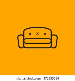 flat couch icon. vector design