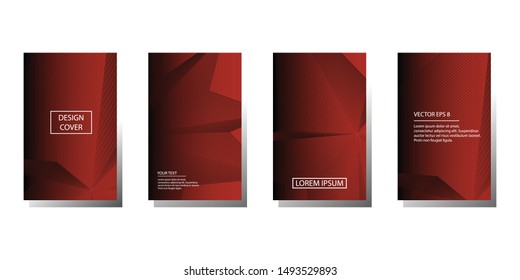 Flat cover templates set. Modern backgrounds for catalogues, business magazine. Line stripes graphics, title elements. 