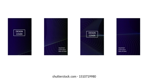 Flat cover templates set. Modern backgrounds