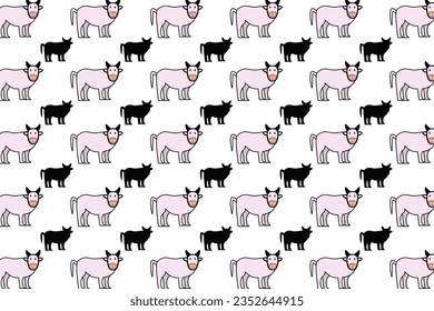 Flat Cow Animal Pattern Background, can be used for business designs, presentation designs or any suitable designs.