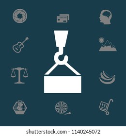 Flat crane icon