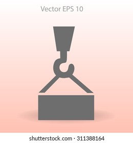 Flat crane icon