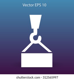 Flat crane icon