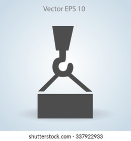 Flat crane icon