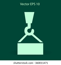 Flat crane icon