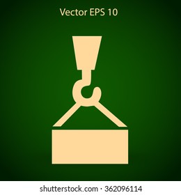 Flat crane icon