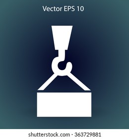 Flat crane icon