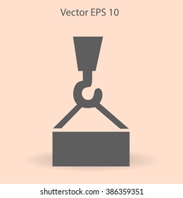 Flat crane icon