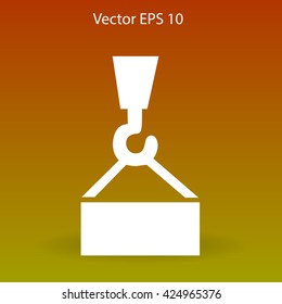 Flat crane icon