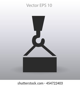 Flat crane icon