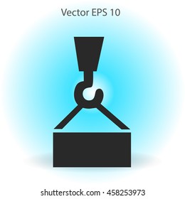 Flat crane icon