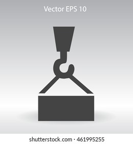 Flat crane icon