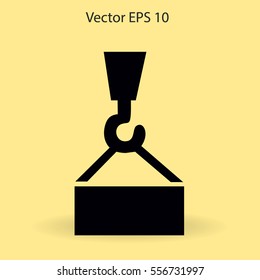 Flat crane icon