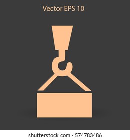 Flat crane icon