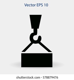 Flat crane icon
