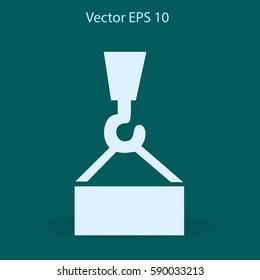 Flat crane icon