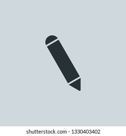 Flat crayon vector icon. Crayon illustration for web, mobile apps, design. Crayon vector symbol.