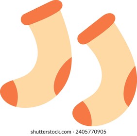 flat cream colored sock icon