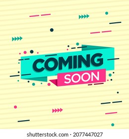 flat Creative coming soon teaser background 