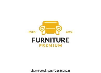 Flat creative furniture store logo, furniture logo, logo design inspiration creative