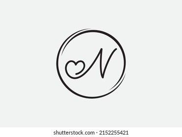 Flat creative love font circle sign. love logo vector and heart font design by the letters and alphabets