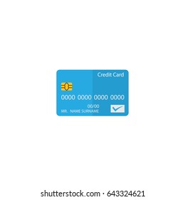 Flat Credit Card Element. Vector Illustration Of Flat Payment Isolated On Clean Background. Can Be Used As Credit, Card And Payment Symbols.