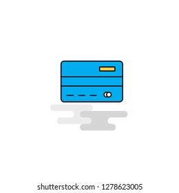 Flat Credit card Icon. Vector
