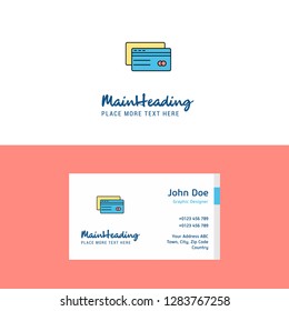 Flat Credit card Logo and Visiting Card Template. Busienss Concept Logo Design