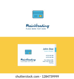 Flat Credit card Logo and Visiting Card Template. Busienss Concept Logo Design