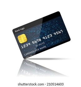 Flat credit card payment template design. Vector Infographics illustration.