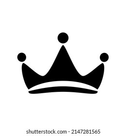 Flaches Kronenschwarz Verwendung für Icon. Verwenden Sie zur Unterschrift. einzelne Illustration. Symbol für die Menüanwendung.