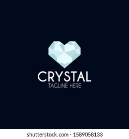 Flat Crystal Logo Vector Template