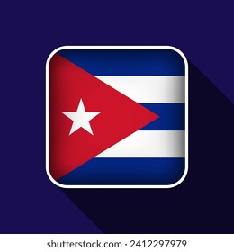 Flat Cuba Flag Background Vector Illustration