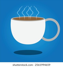 flat cup of coffee illustration and design clean and unique latest
