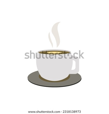 flat a cup of coffee vector illustration