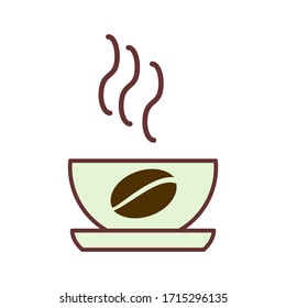 
Flat and cup design coffee. illustration of coffee cup.