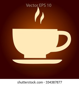 Flat cup icon.