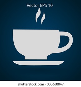 Flat cup icon.