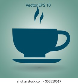 Flat cup icon.