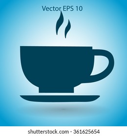 Flat cup icon.