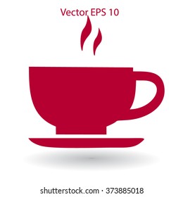 Flat cup icon.