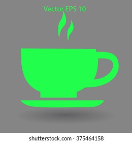 Flat cup icon.