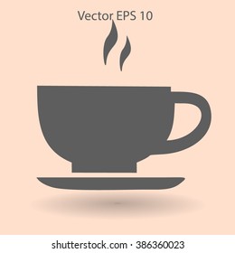 Flat cup icon.