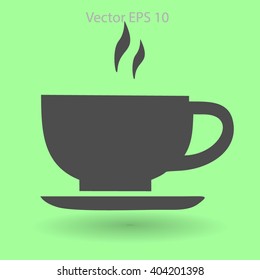Flat cup icon.