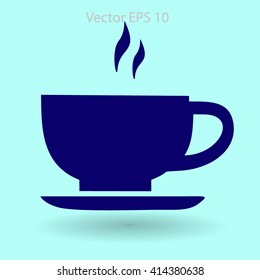 Flat cup icon.